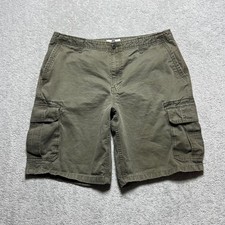 VINTAGE Gap Cargo Shorts Mens 38 Green Cotton Distressed Utility Gorpcore Y2k