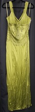 Sue Wong Nocturne Green Silk Beaded Dress