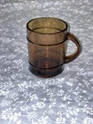 Vintage Anchor Hocking Fire King Brown Amber Glass Barrel Style Coffee Tea Mug