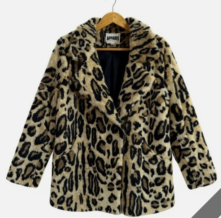 Apparis Leopard Faux fur Jacket Size L