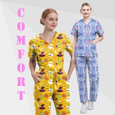 Elegant Women's V-Neck Scrub Set: Comfortable, Breathable, Stylish