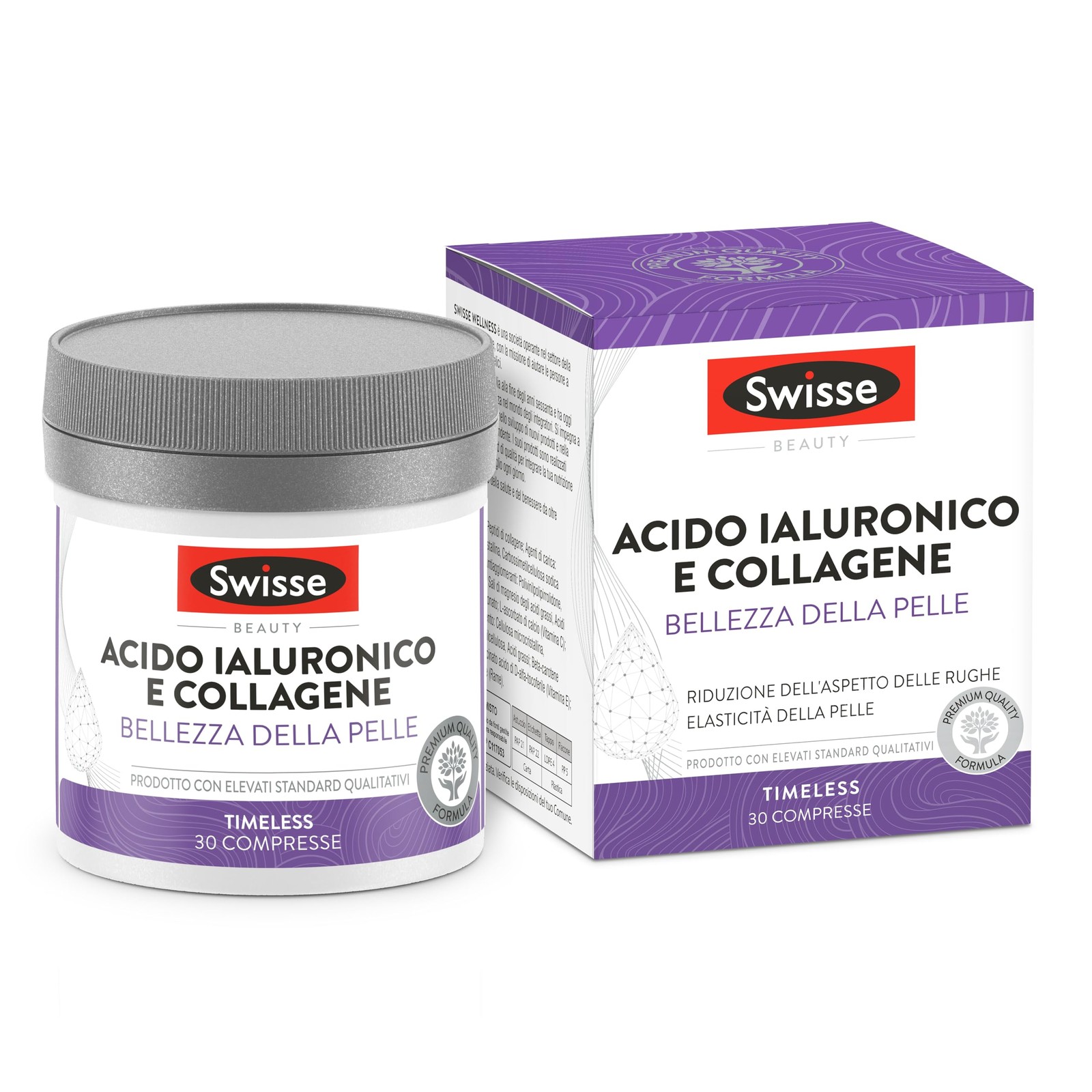 Swisse Collagene+ Integratore Anti-Età Acido Ialuronico 30 Compresse