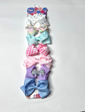 7pc Girls Boutique Hair Bows Alligator Clips Spring Easter Floral Pastel Set