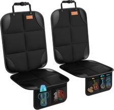SMART ELF Car Seat Protector, 2Pack Protector Protect Child 2ps, Black