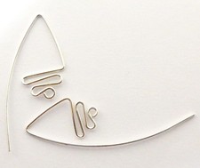 20 Pcs 45X15mm Earring Finding Wire Sterling Silver Plated