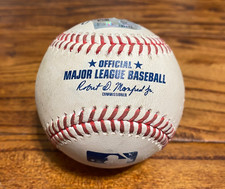 Jeimer Candelario Reds Game Used Baseball 5/11/2024 vs Giants Hjelle Hit Out MLB