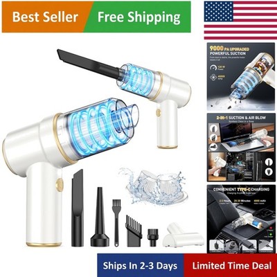 High Power Cordless Vacuum Cleaner with Air Duster - Rechargeable & Lightweight