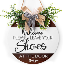 Welcome Please Remove Your Shoes Sign for Front Door Please Take Off Your Shoes