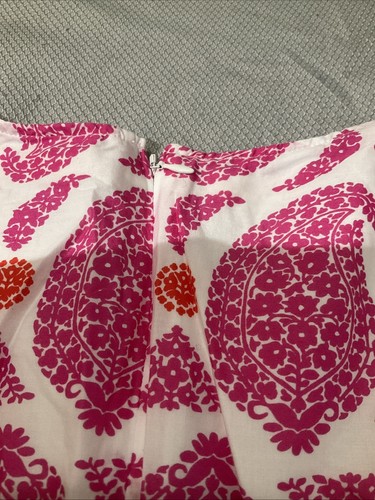 Boden Dress Womens Size 6 Pink White Lizzie Shift Paisley Lined Sleeveless Midi - Picture 11 of 14
