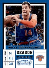 2017-18 Panini Contenders Draft Picks #49A Willy Hernangomez blue jersey - BSK