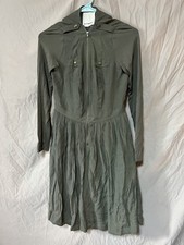 Anthropologie parameter army green zip front dress size 0