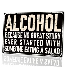 Funny Bar Sign or Man Cave Decor  12x8  Durable Vintage Metal Beer Signs Wall