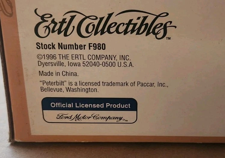 True Value 1940 Ford Woody Wagon & 1948 Peterbilt  Cab and Trailer Diecast 1996 - Image 3 of 4