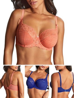 Panache Envy Vollschalen BH vierteilig Seitenstütze Stretch Spitze BHs Dessous