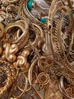 Vintage Gold Plated Costume Jewelry Lot Napier, Trifari, Avon, 1928 140 Pieces