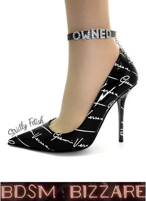 OWN DESIGN - HANDMADE Bondage Ankle Cuff Bracelet BDSM Sexy Fetish Slave Sissy Slut Masquerade CUSTOM