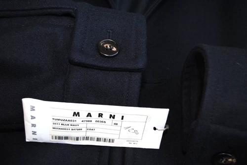 MARNI WOOL CLOTH COAT SIZE 48 BLUE 1250.00 SIGN. LAR-011L image 7