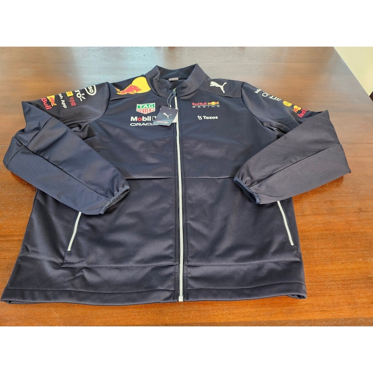 Puma Red Bull Racing Jacket Mens 3XL Navy Blue F1 Team Sponsor