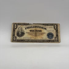 One Peso 1922 Philippines Victory Note Circulated