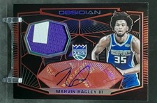 2018-19 Panini Obsidian Marvin Bagley III Rookie Auto Patch /5 Kings #RJ-MB3