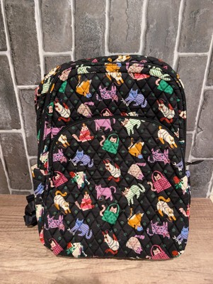 Vera Bradley Essential Large Laptop Travel School Backpack HERDING CATS New V440