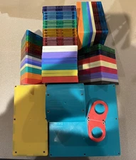 Magna-Tiles Lot 81 Pieces Magnetic Building Pieces Blocks Assorted Shapes/Colors