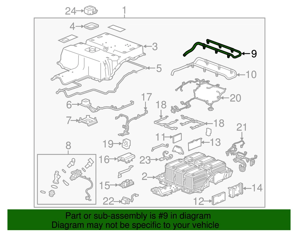 Manguera de entrada colector de refrigeración de batería de alto voltaje genuina GM 23205268 CANTIDAD 1 Foto 4 de 4