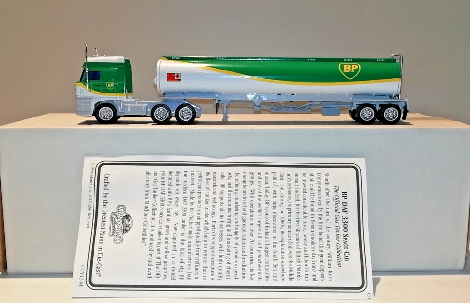 Matchbox Ultra 1:100 Truck DAF 3300 BP Company Tanker Sattelzug OVP CCY13-M - Bild 2 von 4