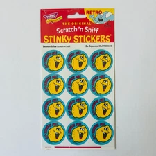 TREND Scratch n Sniff RETRO STINKY STICKERS, lemon juice scented -NEW!
