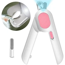 Cat Nail Clipper with LED Light and Nail File, Dog Claw Trimmer with Bright L...
