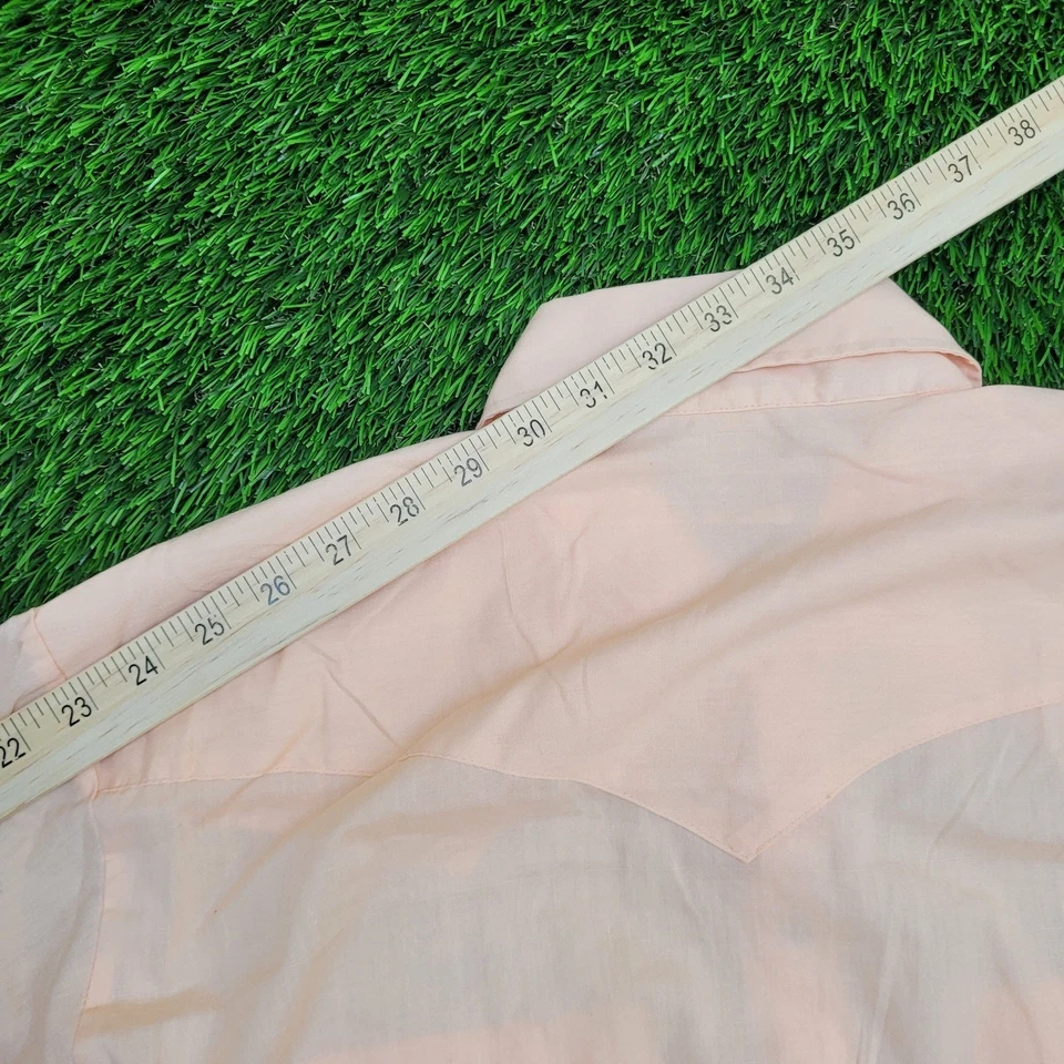 Camisa a Presión Karman Pearl Vintage Años 80 Grande 22x32 Yugo Melocotón Foto 4 de 4