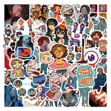 55pcs Mini Mouthwashing Stickers Game Stickers For Laptop Water Bottle