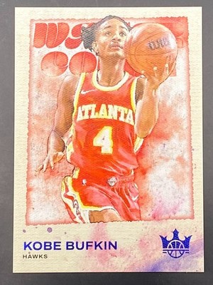 2023-24 Court Kings Kobe Bufkin Rookie Water Color Sapphire #/25 Hawks Lakers RC