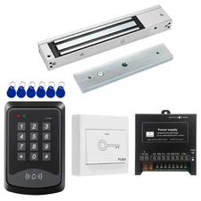 Door Access Control System RFID Keypad 600lb Electric Magnetic Door Lock Kit ...