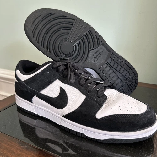 NIKE DUNK LOW RETRO SE Shoes FQ8249 100 Sz 13 Panda Suede Black White Nice