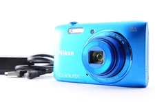 Nikon Coolpix S3600 Blue Excellent+++ Compact Degital Camera Y2982