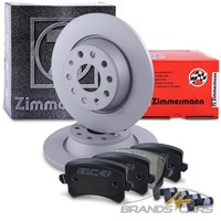 Zimmermann Bremsscheiben Ø282 Voll + BremsbelÄGe Hinten FÜR VW Passat 36 10-15