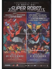 Manifesto the Nights Of Super Robots Goldrake Jegg UFO Mazinger Daimos A6