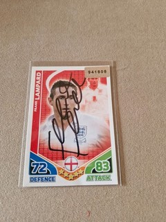 FRANK LAMPARD ENGLAND SIGNED MATCH ATTAX 2010 WORLD CUP FOOTBALL CARD