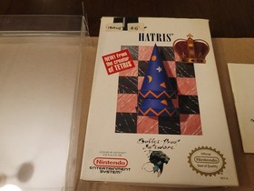 Hatris (Nintendo,  NES 1990) Box Manual and Game - Tested and Authentic!