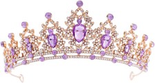 Princess Tiara and Crown for Women Wedding Tiaras for Bridal Tiaras and Purple