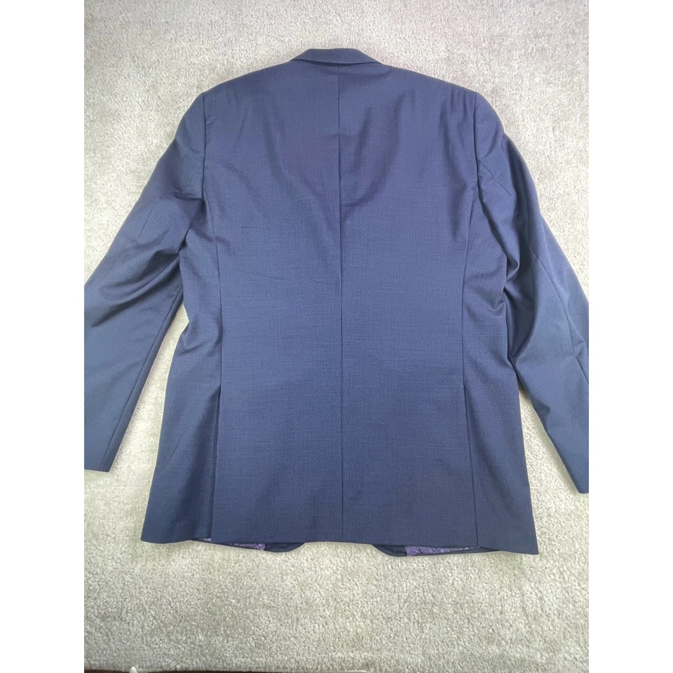 Blazer de lana Ted Baker London Endurance Jarrett CT para hombre 44 L chaqueta a cuadros azul Foto 2 de 4