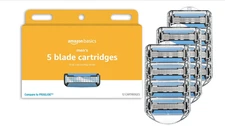 Amazon Basics 5-Blade Razor Refills for Men with Dual Lubrication For Amazon Raz