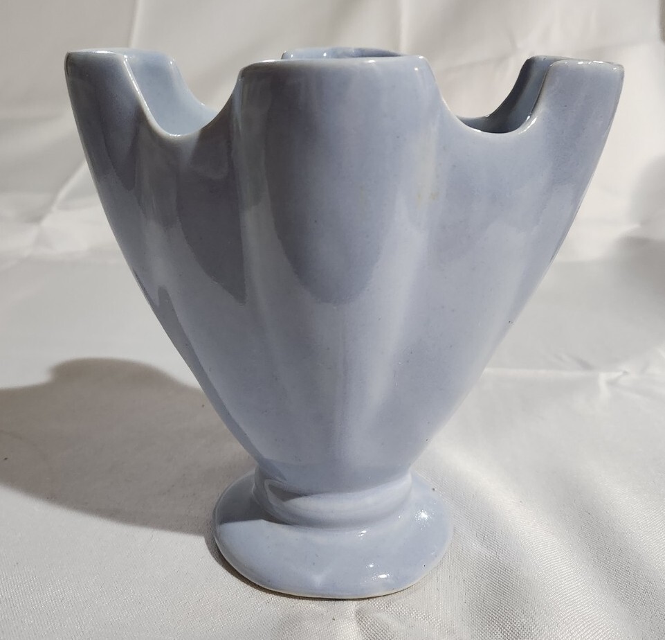 Light Blue Vintage Mid Century Modern Ceramic Vase 6”Tx6