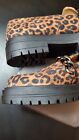 Jessica Simpson Disila Women Sz 10 M Lug Sole Leopard Print Chain Loafers Cute