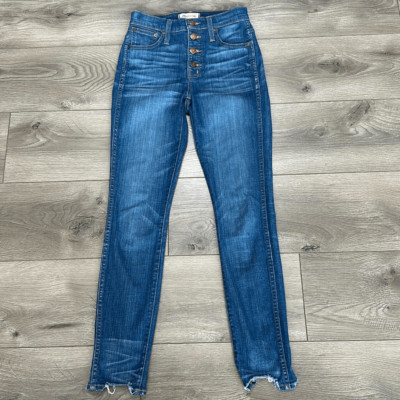 Madewell 10  High Riser Super Skinny Skinny Stretch Blue Jeans Size 24