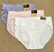 Bali One Smooth U Hi Cut Brief Panty L 7 LARGE 2362 NWT 3 Pack Underwear