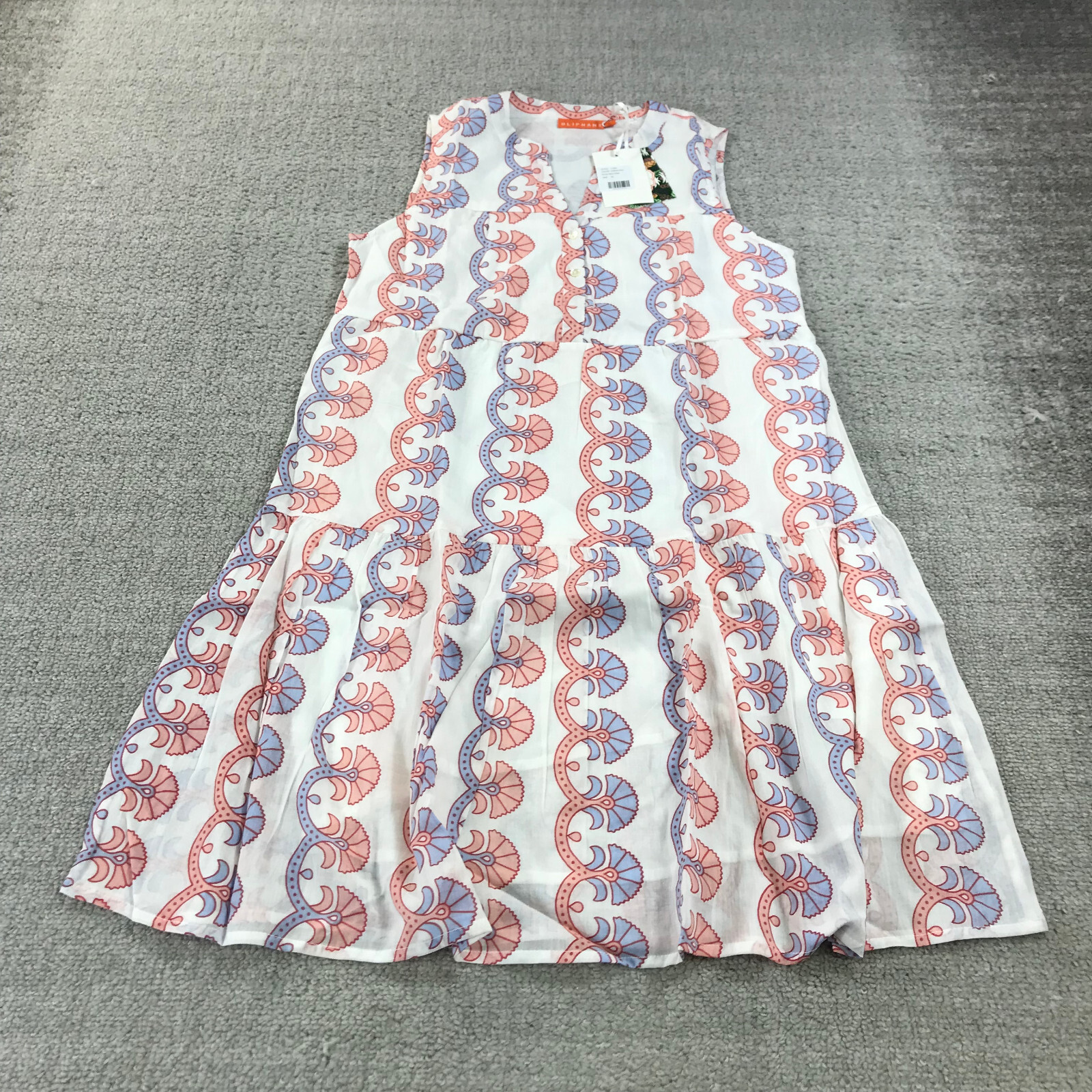 Oliphant Dress Womens Extra Small Button Neck Dress Lined Holland Red 1118V eBay