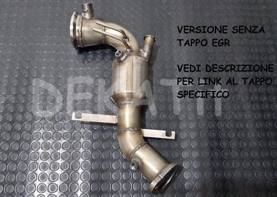 DEKAT DOWNPIPE INOX 200 CELLE TUBO DPF ALFA GIULIA STELVIO 2.2 EURO6 D-TEMP CON ADBLUE