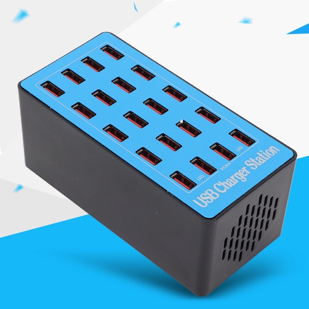 WLXA5+ 100W 20-Port USB Fast Charging Station Wall Power Adapter